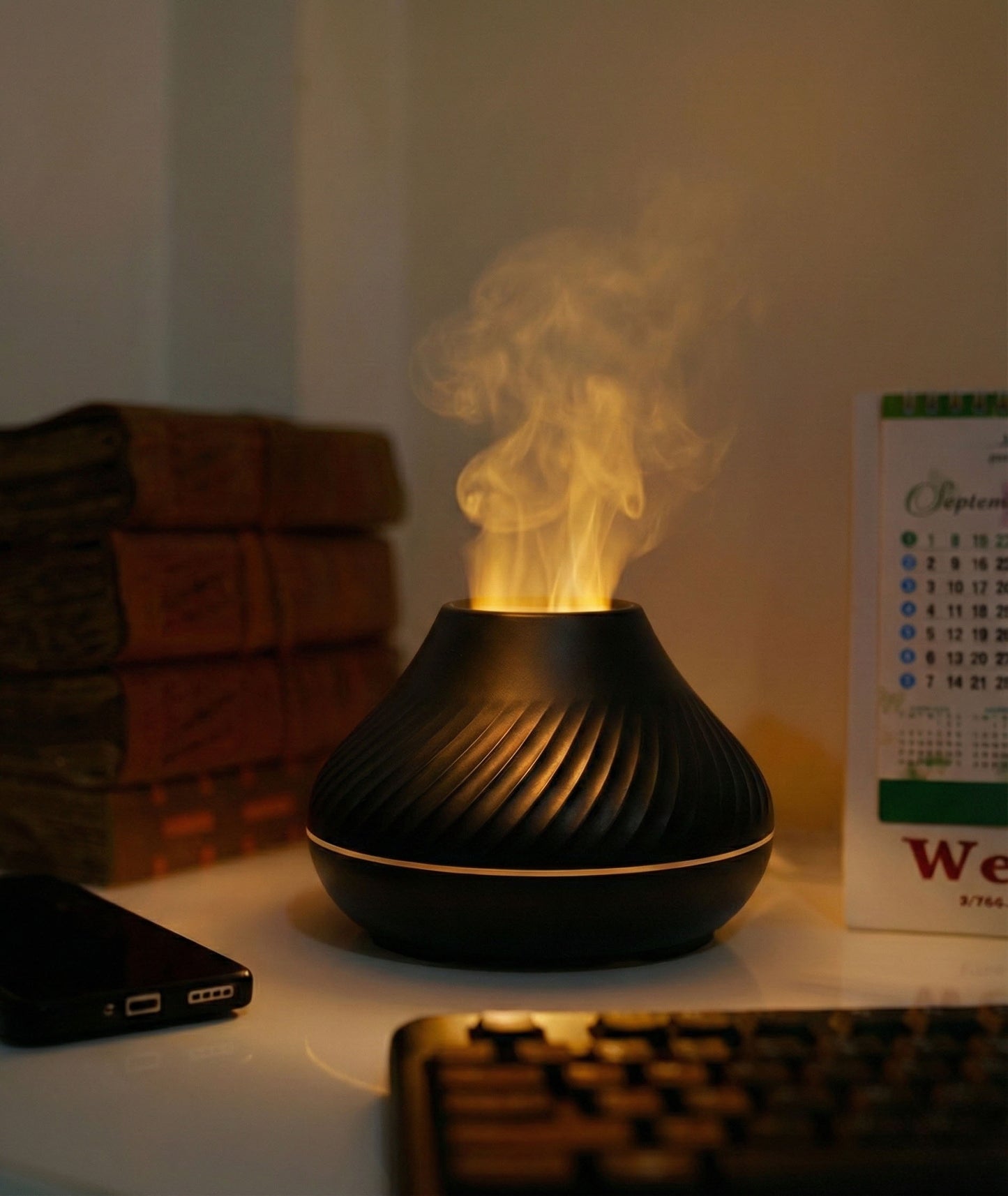 Magma Aroma Diffuser | Volcanic Flame Humidifier & Oil Diffuser